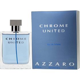 AZZARO CHROME UNITED 3.4 EAU DE TOILETTE SPRAY FOR MEN.