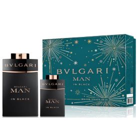 BVLGARI MAN IN BLACK 2 PCS SET: 3.4 EAU DE PARFUM SPRAY + 0.5 EAU DE PARFUM SPRAY