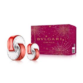 BVLGARI OMNIA CORAL 2PC SET: 3.4 EAU DE TOILETTE SPRAY + 0.5 EAU DE TOILETTE SPRAY