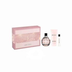 JIMMY CHOO 3 PCS SET FOR WOMEN: 3.3 EAU DE PARFUM SPRAY + 3.3 BODY LOTION + 0.25 EAU DE PARFUM SPRAY