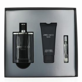 JIMMY CHOO MAN 3 PCS SET: 3.4 EAU DE TOILETTE SPRAY + 0.25 EAU DE TOILETTE SPRAY + 3.4 SHOWER GEL