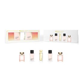 MICHAEL KORS 5 PCS MINI SET FOR WOMEN: 2 * WONDERLUST 4 ML EAU DE PARFUM + 2 * GORGEOUS 5 ML EAU DE PARFUM + SEXY AMBER 5 ML EAU DE PARFUM