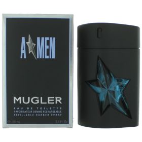 Angel by Thierry Mugler, (A*men) 3.4 oz Eau De Toilette Refillable Rubber Spray for Men