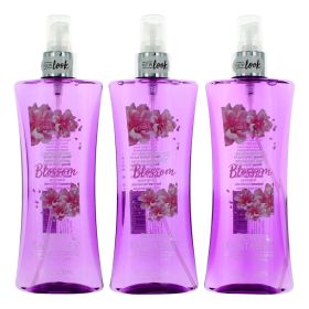 Japanese Cherry Blossom by Body Fantasies, 3 Pack 8 oz Fragrance Body Spray for Women