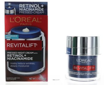 L'Oreal Revitalift by L'Oreal, 1.7 oz Pressed Night Cream with Retinol + Niacinamide