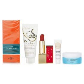 HERMES - Refreshing Beauty Indulgence:Eau D'Orange Verte Hair&Body Shower Gel+NB Cleansing Balm+3W Hand Cream+EL Lipstick+Night Cream 5pcs