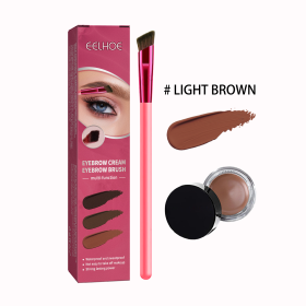 EELHOE Multi-functional Eyebrow Brush Set For Filling, Shaping, And Coloring Smooth Eyebrows Makeup Kit (Option: Light Brown)